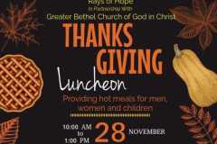 Rays of Hope Thanksgiving Luncheon